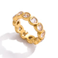 Amour Heart Bezel Eternity Ring
