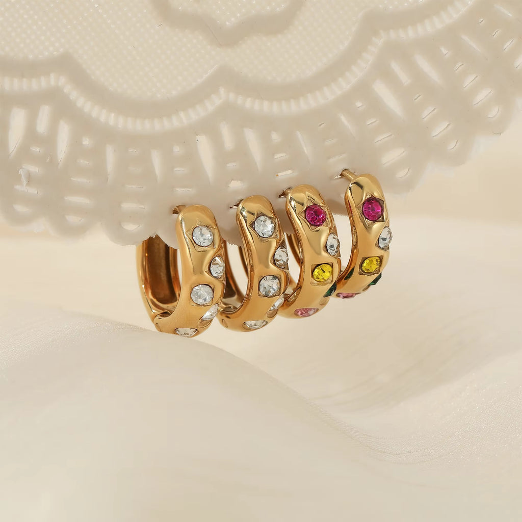 Allure CZ Huggie hoops