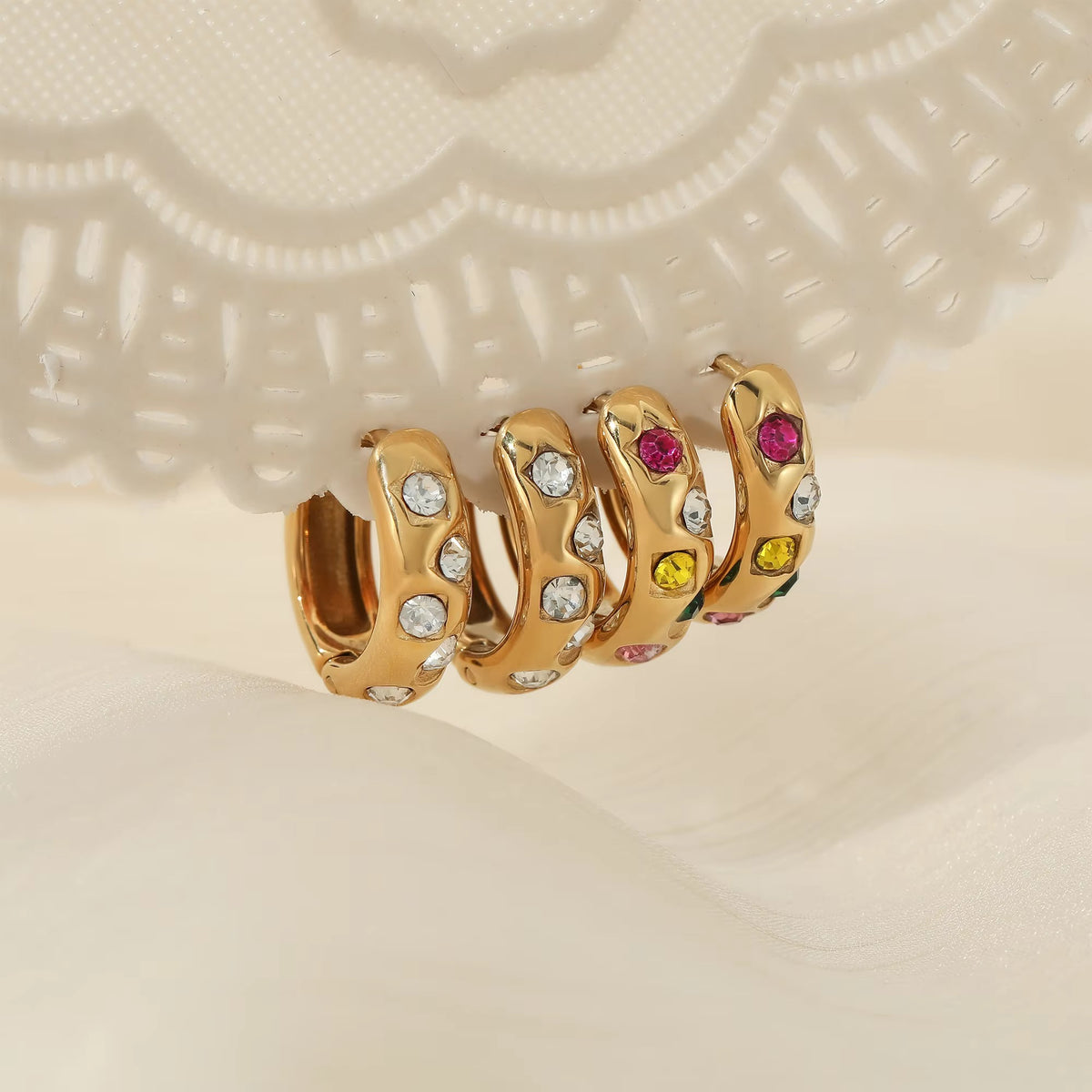 Allure CZ Huggie hoops