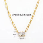 Twin Radiance Paperclip Necklace
