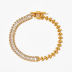 Éclat Gold Crystal Link Bracelet ✨