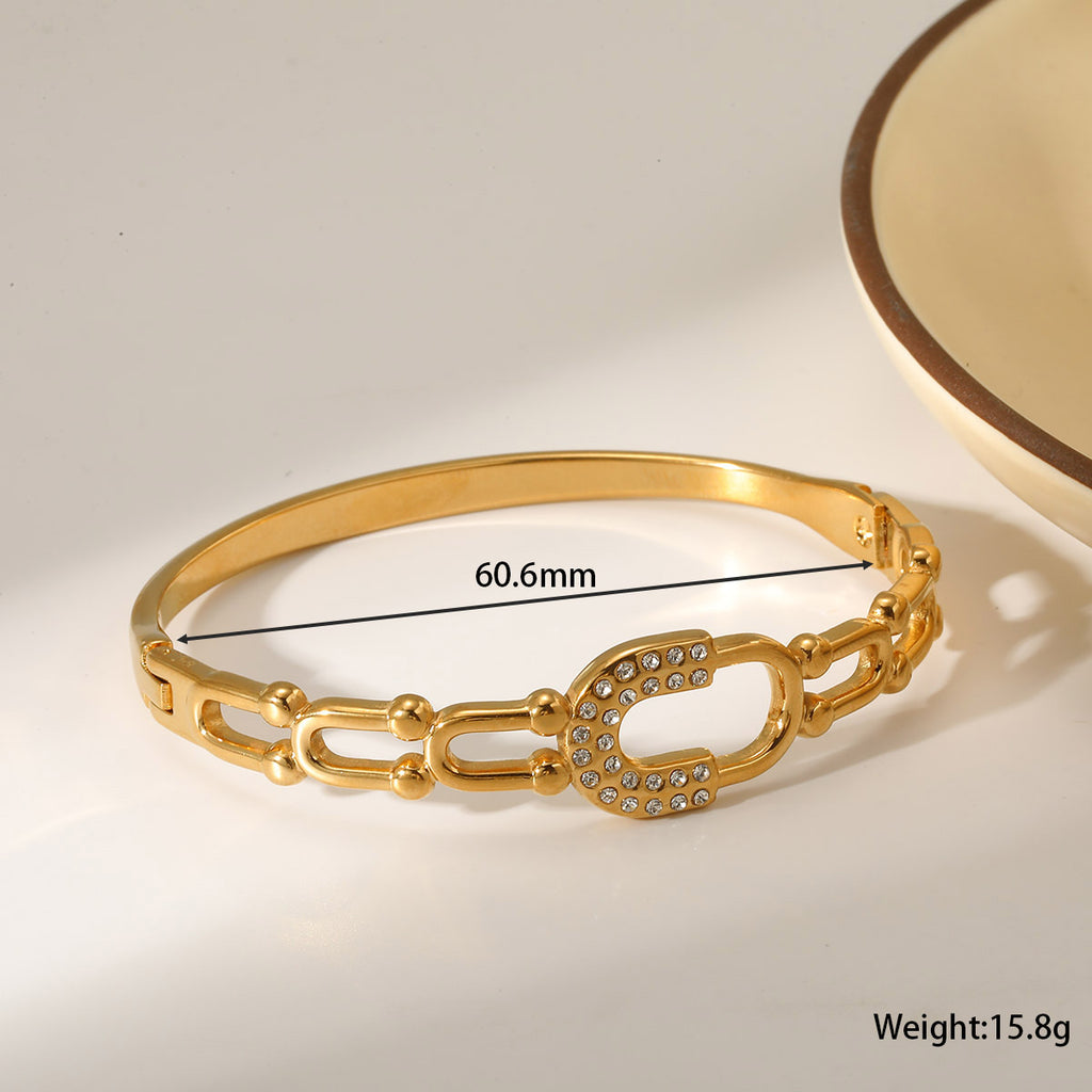 Aurevia Crystal Link Bangle