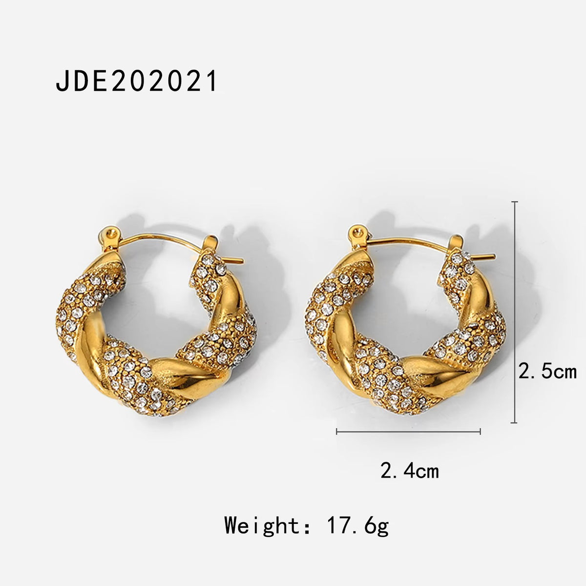 The Pavé Twist Hoops