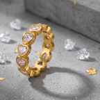 Amour Heart Bezel Eternity Ring