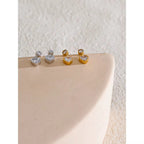 Tiny Heart Zircon Studs